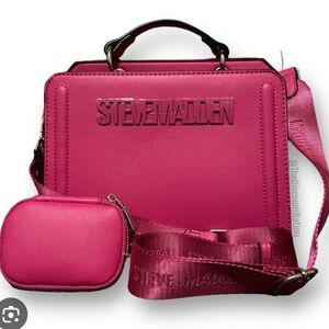 Steve Madden Hot Pink Crossbody Box Bag